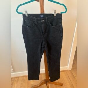 J Crew Size 26 Essential Straight Black Denim Jeans